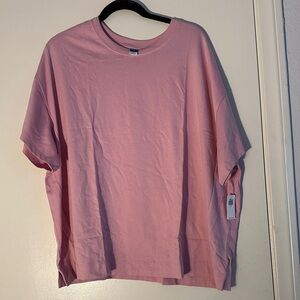 Old Navy Light Pink Crew Neck Tee 3X